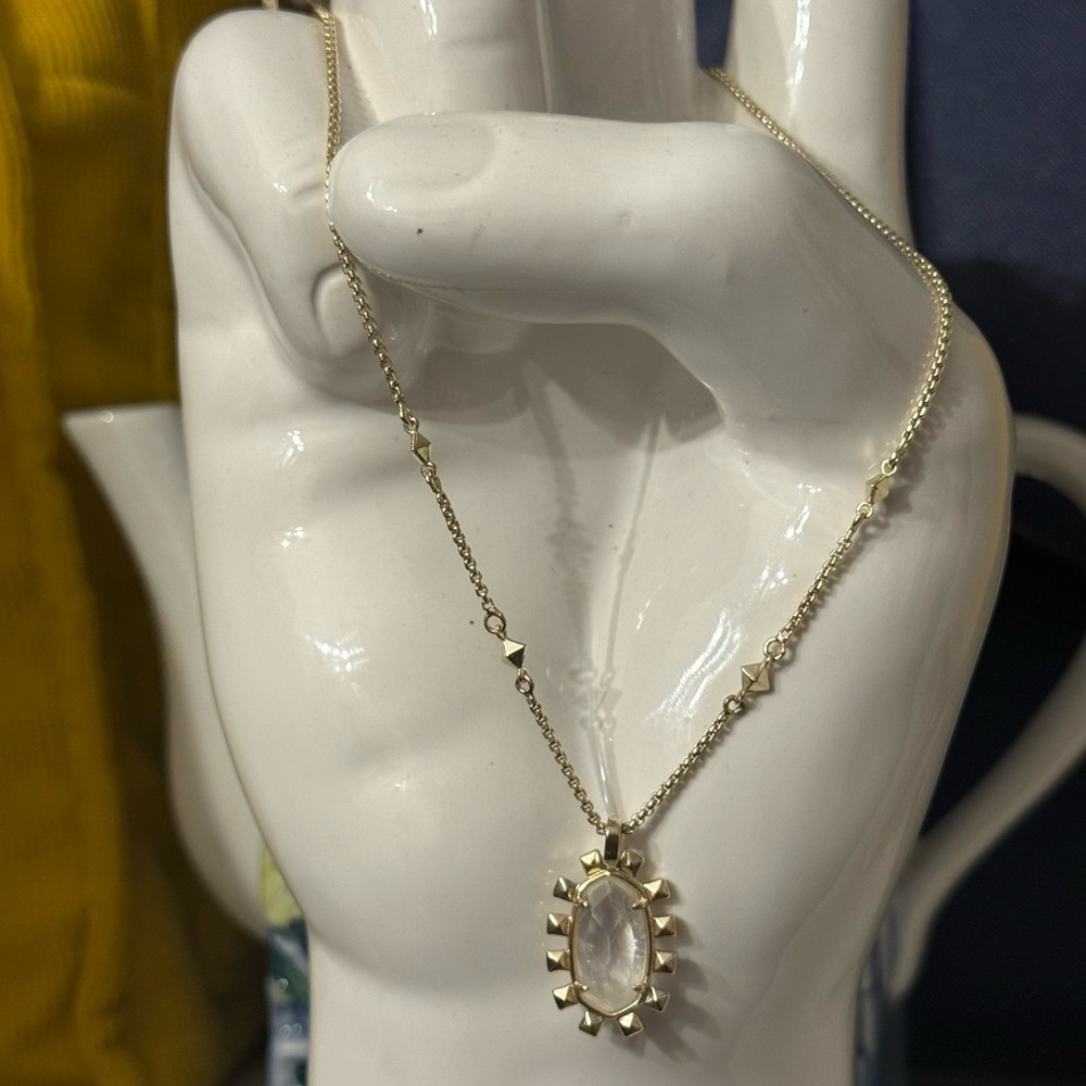 Kendra Scott Adjustable Diamond Encrusted Pendant Necklace
